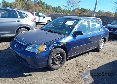 2003 Honda Civic Lx z USA, uszkodzony, nr VIN 2HGES15563H509411